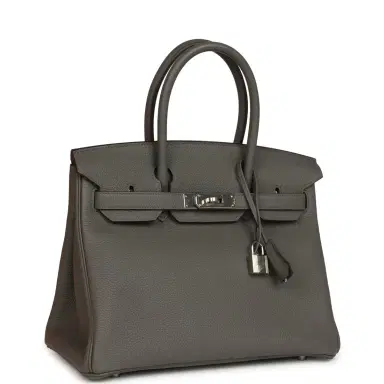 HERMÈS Hermes Birkin 30 Etain Togo Palladium Hardware | Thumbnail 2 HERMÈS Hermes Birkin 30 Etain Togo Palladium Hardware | Thumbnail 2