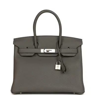 HERMÈS Hermes Birkin 30 Etain Togo Palladium Hardware | Thumbnail 1 HERMÈS Hermes Birkin 30 Etain Togo Palladium Hardware | Thumbnail 1
