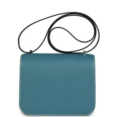 HERMÈS Hermes Constance 18 Blue Jean Epsom Palladium Hardware | Thumbnail 4 HERMÈS Hermes Constance 18 Blue Jean Epsom Palladium Hardware | Thumbnail 4