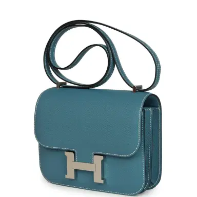 HERMÈS Hermes Constance 18 Blue Jean Epsom Palladium Hardware | Thumbnail 5 HERMÈS Hermes Constance 18 Blue Jean Epsom Palladium Hardware | Thumbnail 5