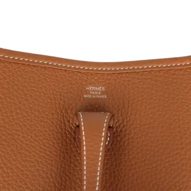 HERMÈS Hermes Evelyne 23 Gold Clemence Palladium Hardware | Thumbnail 7 HERMÈS Hermes Evelyne 23 Gold Clemence Palladium Hardware | Thumbnail 7