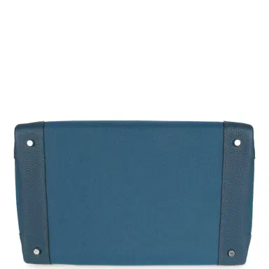 HERMÈS Hermes HAC Birkin 40 Bleu De Prusse Togo and Bleu Thalassa Militaire Canvas Palladium Hardware | Thumbnail 6 HERMÈS Hermes HAC Birkin 40 Bleu De Prusse Togo and Bleu Thalassa Militaire Canvas Palladium Hardware | Thumbnail 6