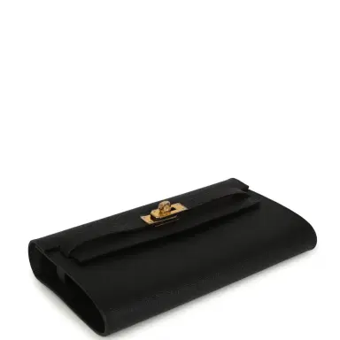 HERMÈS Hermes Kelly Wallet To Go Black Epsom Gold Hardware | Thumbnail 3 HERMÈS Hermes Kelly Wallet To Go Black Epsom Gold Hardware | Thumbnail 3