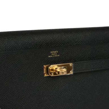 HERMÈS Hermes Kelly Wallet To Go Black Epsom Gold Hardware | Thumbnail 7 HERMÈS Hermes Kelly Wallet To Go Black Epsom Gold Hardware | Thumbnail 7