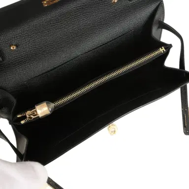 HERMÈS Hermes Kelly Wallet To Go Black Epsom Gold Hardware | Thumbnail 8 HERMÈS Hermes Kelly Wallet To Go Black Epsom Gold Hardware | Thumbnail 8