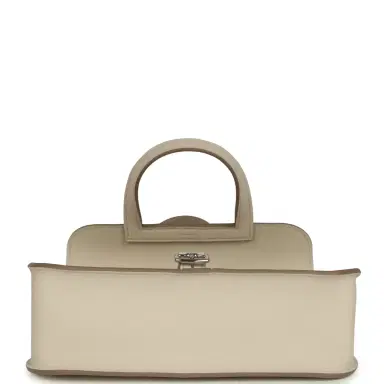 HERMÈS Hermes Mini Halzan Craie Swift Palladium Hardware | Thumbnail 10 HERMÈS Hermes Mini Halzan Craie Swift Palladium Hardware | Thumbnail 10