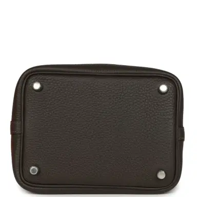 HERMÈS Hermes Picotin Lock 18 Ebene Clemence Palladium Hardware | Thumbnail 6 HERMÈS Hermes Picotin Lock 18 Ebene Clemence Palladium Hardware | Thumbnail 6