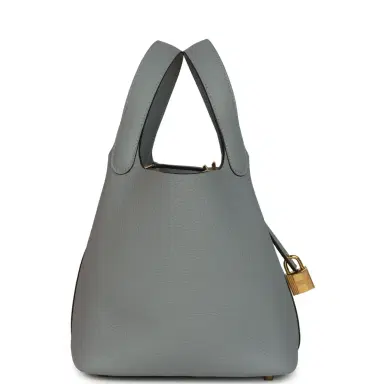 HERMÈS Hermes Picotin Lock 18 Gris Pantin Clemence Gold Hardware | Thumbnail 3 HERMÈS Hermes Picotin Lock 18 Gris Pantin Clemence Gold Hardware | Thumbnail 3