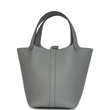 HERMÈS Hermes Picotin Lock 18 Gris Pantin Clemence Gold Hardware | Thumbnail 4 HERMÈS Hermes Picotin Lock 18 Gris Pantin Clemence Gold Hardware | Thumbnail 4