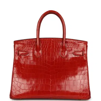 HERMÈS Pre-owned Hermes Birkin 30 Braise Shiny Niloticus Crocodile Gold Hardware | Thumbnail 4 HERMÈS Pre-owned Hermes Birkin 30 Braise Shiny Niloticus Crocodile Gold Hardware | Thumbnail 4