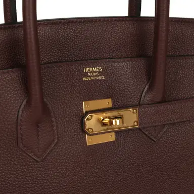 HERMÈS Pre-owned Hermes Birkin 35 Rouge Sellier Togo Gold Hardware | Thumbnail 7 HERMÈS Pre-owned Hermes Birkin 35 Rouge Sellier Togo Gold Hardware | Thumbnail 7