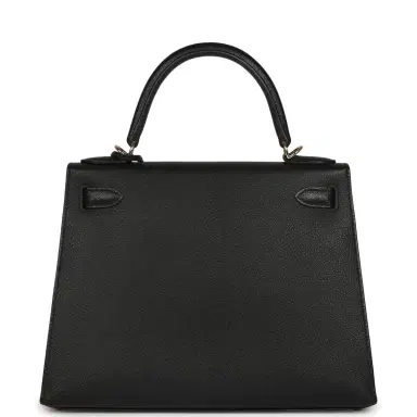 HERMÈS Pre-owned Hermes Special Order (HSS) Kelly Sellier 28 Black Chevre Mysore Permabrass Hardware | Thumbnail 4 HERMÈS Pre-owned Hermes Special Order (HSS) Kelly Sellier 28 Black Chevre Mysore Permabrass Hardware | Thumbnail 4