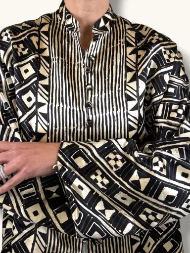 Jen Wonders Studio Silk Geometric Jacket | Thumbnail 6 Jen Wonders Studio Silk Geometric Jacket | Thumbnail 6