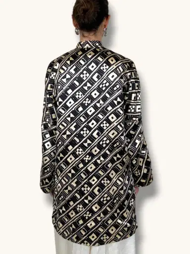 Jen Wonders Studio Silk Geometric Jacket | Thumbnail 9 Jen Wonders Studio Silk Geometric Jacket | Thumbnail 9