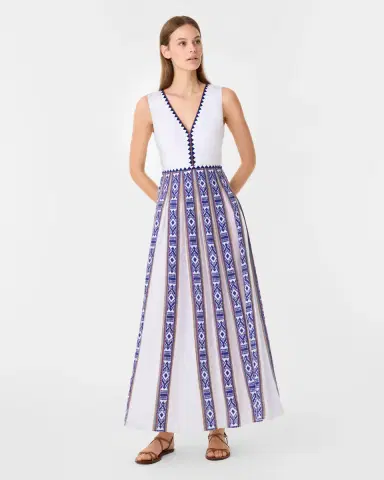 Emporio Sirenuse Cinzia Dress in Blue Horizon Print | Thumbnail 8 Emporio Sirenuse Cinzia Dress in Blue Horizon Print | Thumbnail 8