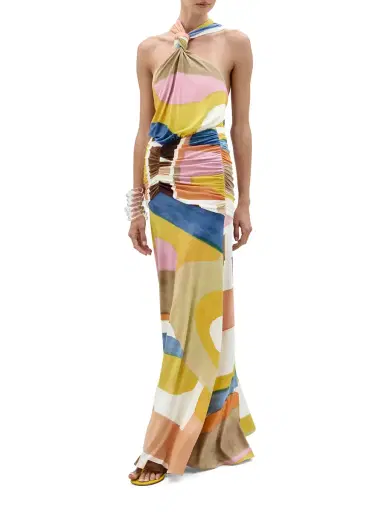 Silvia Tcherassi Jedda Halter Maxi Dress | Thumbnail 4 Silvia Tcherassi Jedda Halter Maxi Dress | Thumbnail 4