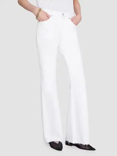 Anine Bing Women's Wyatt Raw-Edge-Hem Jeans | Thumbnail 4 Anine Bing Women's Wyatt Raw-Edge-Hem Jeans | Thumbnail 4