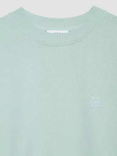 ANINE BING Women's Miles Cotton Fleece Oversized Sweatshirt - Green | Thumbnail 5 ANINE BING Women's Miles Cotton Fleece Oversized Sweatshirt - Green | Thumbnail 5