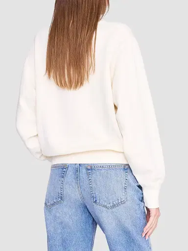 Anine Bing Women's Harry Shrunken Graphic Cotton Sweatshirt - Ecru - Size XS | Thumbnail 3 Anine Bing Women's Harry Shrunken Graphic Cotton Sweatshirt - Ecru - Size XS | Thumbnail 3
