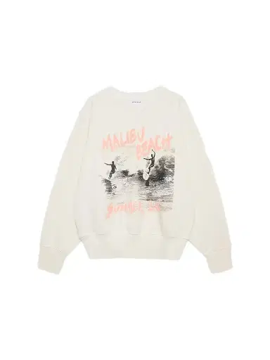 Anine Bing Women's Harry Shrunken Graphic Cotton Sweatshirt - Ecru - Size XS | Thumbnail 1 Anine Bing Women's Harry Shrunken Graphic Cotton Sweatshirt - Ecru - Size XS | Thumbnail 1