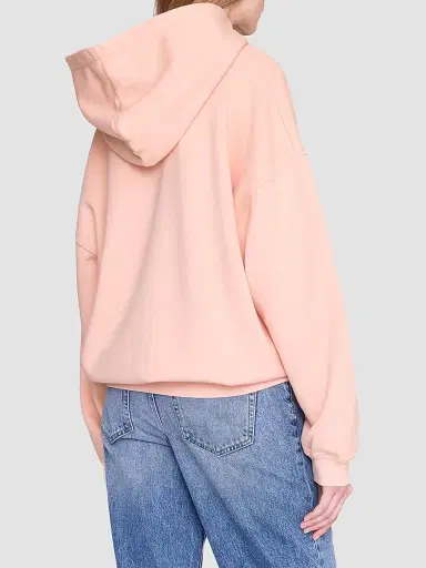 Anine Bing Women's Harvey Logo Cotton Fleece Hoodie - Blush - Size XXS | Thumbnail 3 Anine Bing Women's Harvey Logo Cotton Fleece Hoodie - Blush - Size XXS | Thumbnail 3