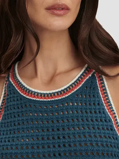 Varley Women's Aberg Knit Cotton Halter Top - Heron Blue - Size Small | Thumbnail 7 Varley Women's Aberg Knit Cotton Halter Top - Heron Blue - Size Small | Thumbnail 7