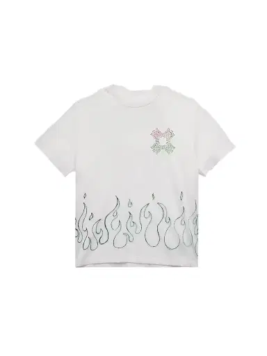 Amiri Little Kid's & Kid's Quad Flames T-Shirt - | Thumbnail 1 Amiri Little Kid's & Kid's Quad Flames T-Shirt - | Thumbnail 1