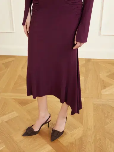 Manolo Blahnik Maysli 70 Buckle-detailed Suede Slingback Pumps | Thumbnail 2 Manolo Blahnik Maysli 70 Buckle-detailed Suede Slingback Pumps | Thumbnail 2
