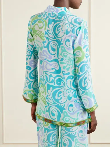 Emporio Sirenuse Jia Printed Silk Shirt | Thumbnail 3 Emporio Sirenuse Jia Printed Silk Shirt | Thumbnail 3