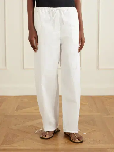 TOTEME Drawstring Cotton Wide-leg Balloon Pants | Thumbnail 3 TOTEME Drawstring Cotton Wide-leg Balloon Pants | Thumbnail 3