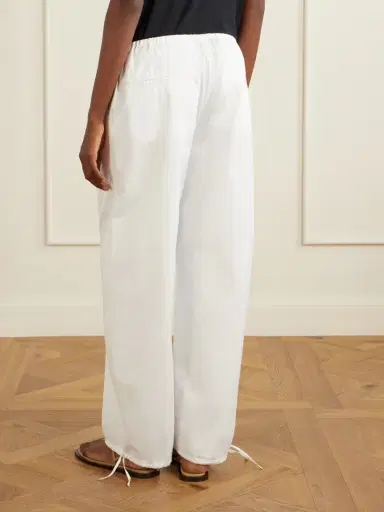 TOTEME Drawstring Cotton Wide-leg Balloon Pants | Thumbnail 4 TOTEME Drawstring Cotton Wide-leg Balloon Pants | Thumbnail 4