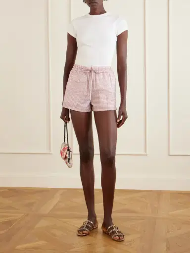 Valentino Garavani Checked Cotton-poplin Shorts | Thumbnail 2 Valentino Garavani Checked Cotton-poplin Shorts | Thumbnail 2