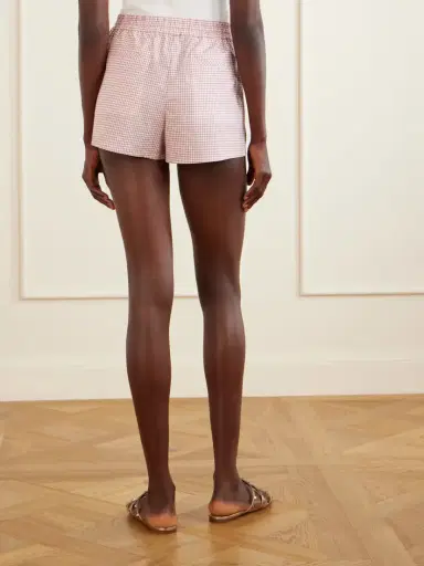 Valentino Garavani Checked Cotton-poplin Shorts | Thumbnail 3 Valentino Garavani Checked Cotton-poplin Shorts | Thumbnail 3