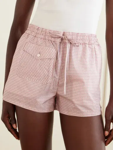 Valentino Garavani Checked Cotton-poplin Shorts | Thumbnail 4 Valentino Garavani Checked Cotton-poplin Shorts | Thumbnail 4