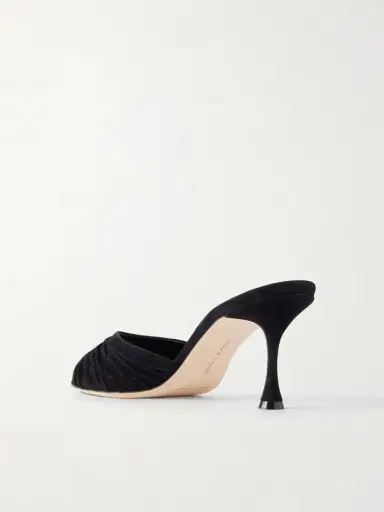 Manolo Blahnik Pirua 70 Suede Mules | Thumbnail 3 Manolo Blahnik Pirua 70 Suede Mules | Thumbnail 3