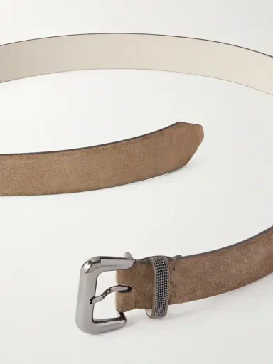 Brunello Cucinelli Monili-embellished Suede Belt | Thumbnail 3 Brunello Cucinelli Monili-embellished Suede Belt | Thumbnail 3