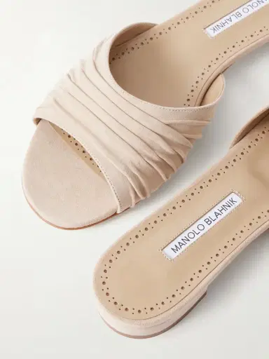 Manolo Blahnik Pirua 10 Pleated Suede Sandals | Thumbnail 5 Manolo Blahnik Pirua 10 Pleated Suede Sandals | Thumbnail 5
