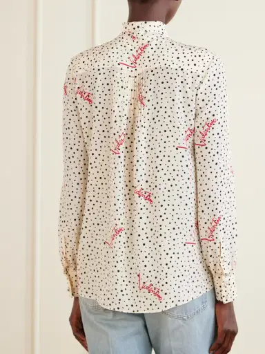 Valentino Garavani Pussy-bow Polka-dot Silk Crepe De Chine Blouse | Thumbnail 4 Valentino Garavani Pussy-bow Polka-dot Silk Crepe De Chine Blouse | Thumbnail 4