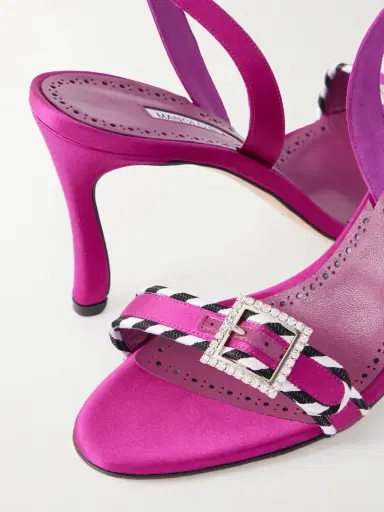 Manolo Blahnik Sumbasan 90 Embellished Satin Sandals | Thumbnail 5 Manolo Blahnik Sumbasan 90 Embellished Satin Sandals | Thumbnail 5
