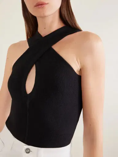 Alaïa Cross Body Compact Bodysuit | Thumbnail 4 Alaïa Cross Body Compact Bodysuit | Thumbnail 4