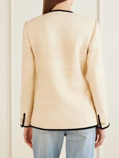 Valentino Garavani Silk And Linen-blend Canvas Jacket | Thumbnail 4 Valentino Garavani Silk And Linen-blend Canvas Jacket | Thumbnail 4