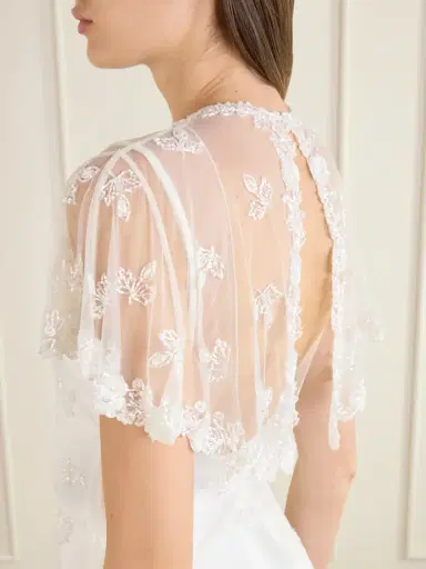 Clio Peppiatt Freya Cape-effect Embellished Tulle Mini Dress | Thumbnail 4 Clio Peppiatt Freya Cape-effect Embellished Tulle Mini Dress | Thumbnail 4