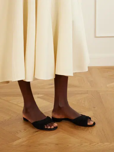 Manolo Blahnik Pirua 10 Pleated Suede Sandals | Thumbnail 2 Manolo Blahnik Pirua 10 Pleated Suede Sandals | Thumbnail 2