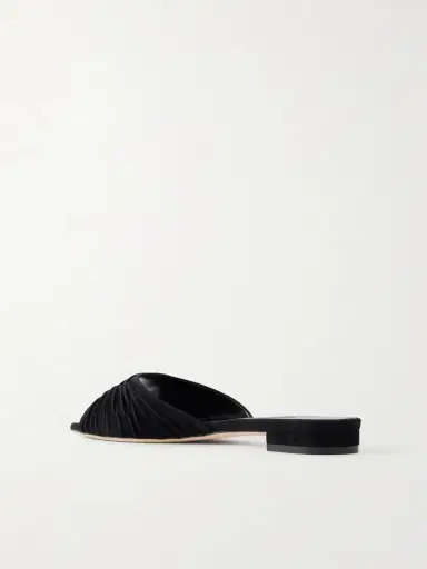 Manolo Blahnik Pirua 10 Pleated Suede Sandals | Thumbnail 3 Manolo Blahnik Pirua 10 Pleated Suede Sandals | Thumbnail 3