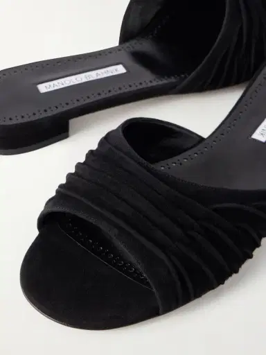 Manolo Blahnik Pirua 10 Pleated Suede Sandals | Thumbnail 5 Manolo Blahnik Pirua 10 Pleated Suede Sandals | Thumbnail 5