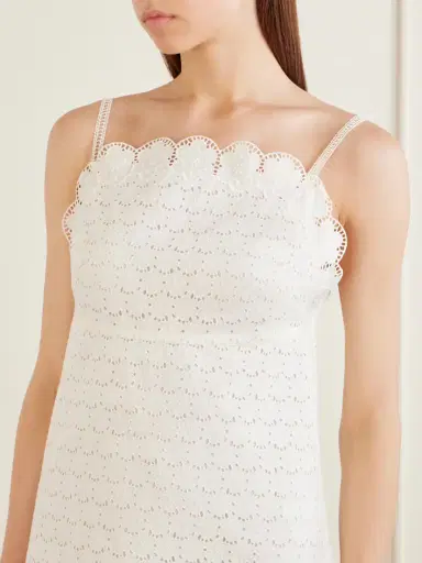 Valentino Garavani Mossi Broderie Anglaise Cotton Mini Dress | Thumbnail 4 Valentino Garavani Mossi Broderie Anglaise Cotton Mini Dress | Thumbnail 4