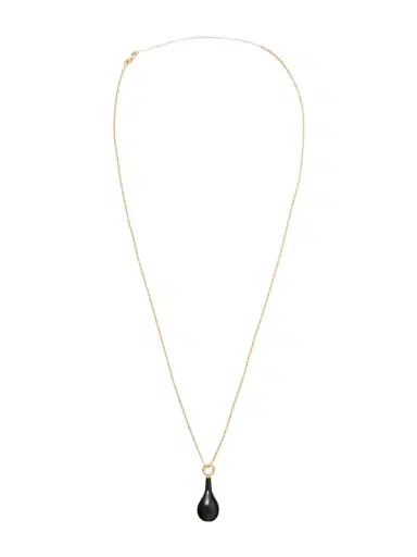 TOTEME Drop Gold-plated Onyx Necklace | Thumbnail 1 TOTEME Drop Gold-plated Onyx Necklace | Thumbnail 1