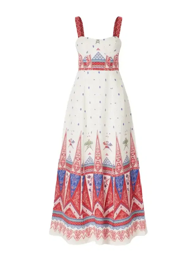Azzurra Printed Linen Maxi Dress Azzurra Printed Linen Maxi Dress