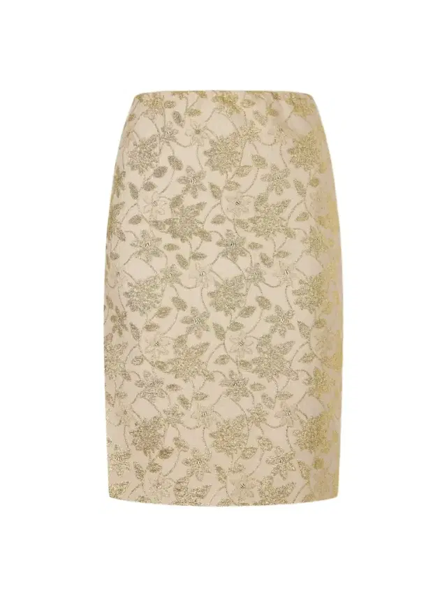 Floral-brocade Midi Skirt Floral-brocade Midi Skirt