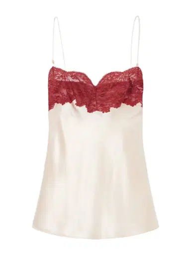 Saint Laurent Lace-trimmed Silk-satin Camisole | Thumbnail 1 Saint Laurent Lace-trimmed Silk-satin Camisole | Thumbnail 1